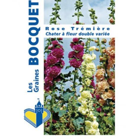 Rose trémière 'Chaters's Double' en mélange le sachet de 100 graines (1g)