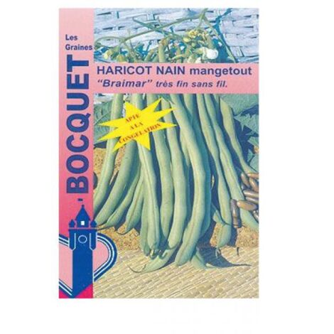 Haricot nain mangetout 'Braimar' le sachet de 225 graines (90g) (1/2)