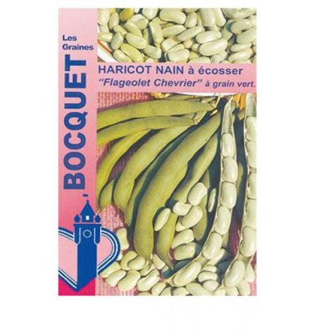 Haricot nain à écosser 'Flageolet Chevrier' le sachet de 300 graines (90g) (1/2)
