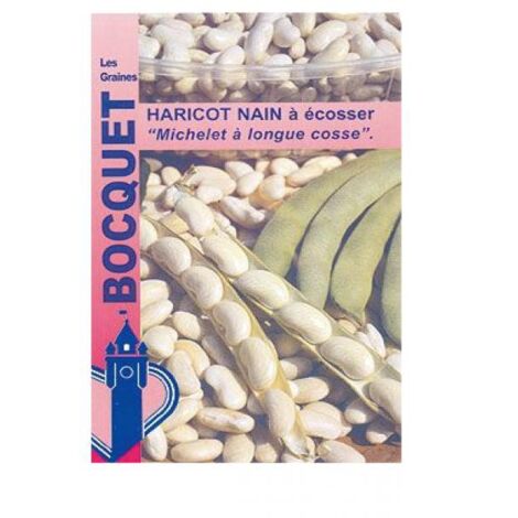 Haricot nain à écosser 'Michelet à longue cosse' le sachet de 180 graines (100g) (1/2)