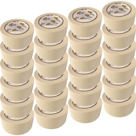Ruban de masquage 48 mm x 50 m – Lot de 24 rouleaux – Application précise pour peinture intérieure et extérieure – Compatible tous types de peintures