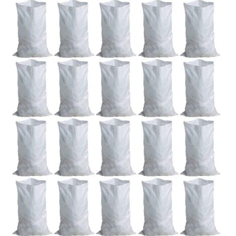 Sac à gravats x20 – Tissé résistant 60 kg – Dimensions 96 x 56 cm – Pour chantiers humides et déchirures