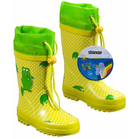 Stivali Bambino Giallo con Rane - Stocker - Taglia: 34 EU