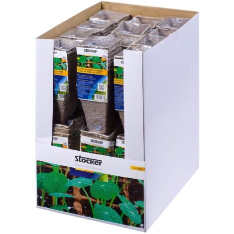 Stocker Vasetto in fibra di torba quadrato 8 x 8 x h8 cm