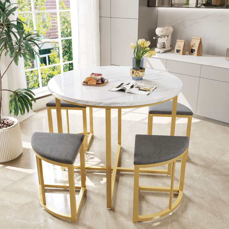 Costway Ensemble De Table à Manger à 7 éléments Avec Plateau De Table En Bois Et Emplacement Pour Parasol Costway Ensemble De Table à Manger à 7 éléments Avec Plateau De Table En Bois Et Emplacement Pour Parasol