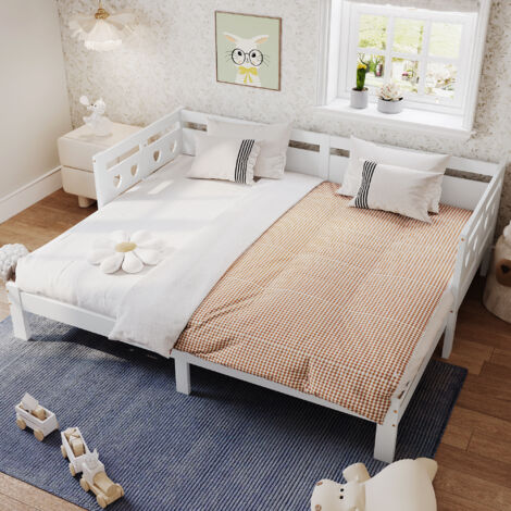 Canapé-lit Gigogne 90x200 Cm – Tissu Lin, Sommier Lattes – Convertible 2 Places, Design Moderne, Gain De Place