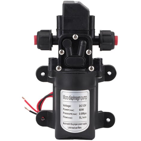 Bomba de agua, ultra silenciosa DC 12V 60W Bomba de transferencia de alta presión Cárter eléctrico portátil para purificación de modificación de vehículos