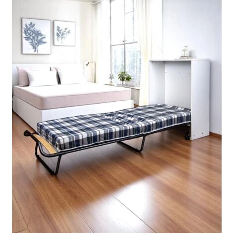 mobile letto estraibile a scomparsa con rete e materasso 80x190 cm