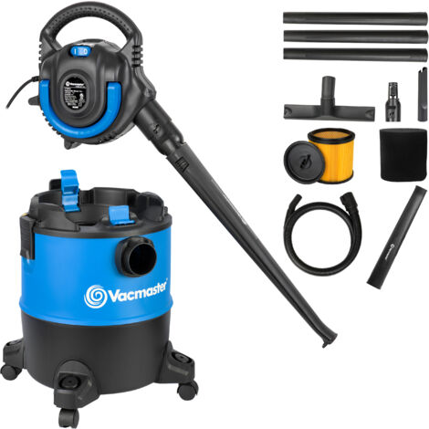Vacmaster – Aspirateur eau et poussière 1200W 23L – Souffleur amovible 172MPH – Pour chantiers humides et nettoyage atelier – Filtre à cartouche lavable - VBVB1223PF
