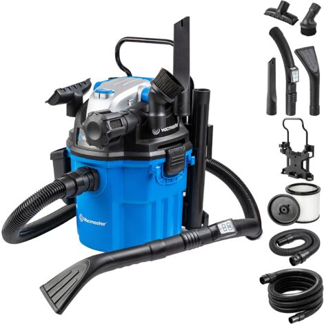 Vacmaster – Aspirateur sec et humide 1500W – 18L – Dépression 17kPa – Télécommande 7m – Souffleur intégré pour débris humides et secs