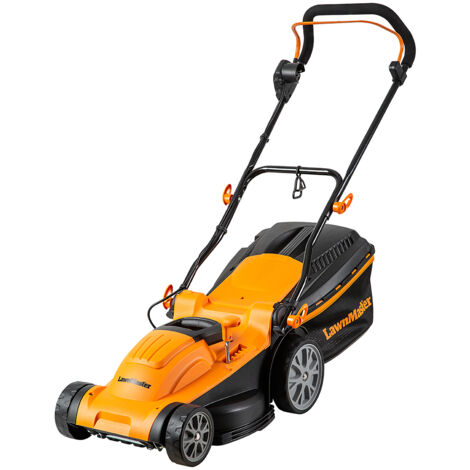 LawnMaster M2EB1637M Tondeuse et tracteurs 1600W 37cm, 6 Hauteurs Réglable 20-70mm, 40L Bac de Ramassage 2 Ans de Garantie