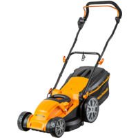 Lawnmaster – Tondeuse électrique filaire 1800W – Largeur de coupe 40cm – 6 hauteurs réglables 20-70mm – Bac de ramassage 42L – Moteur T-Drive pour conditions difficiles
