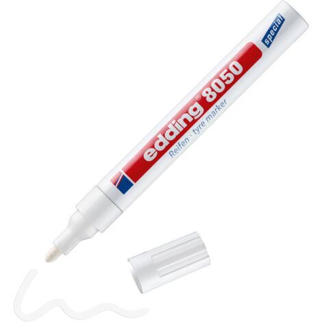 Marqueur spécial pour Caoutchouc et Pneus Edding 8050 Blanc
