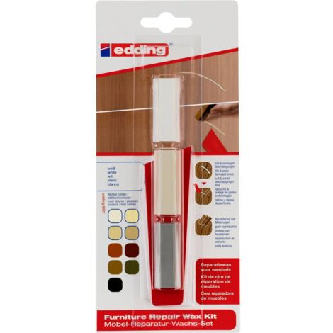 Kit de 3 cires pour meubles Edding 8901 Blanc - pour remplir et réparer (1/5)