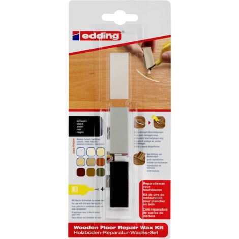 Kit de 3 cires pour planchers en bois Edding 8902 Noir
