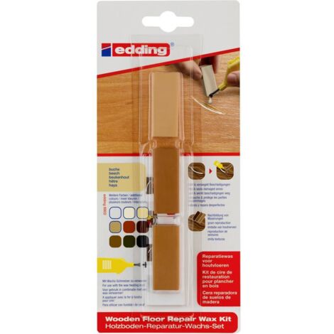 Kit de 3 cires pour planchers en bois Edding 8902 Hêtre