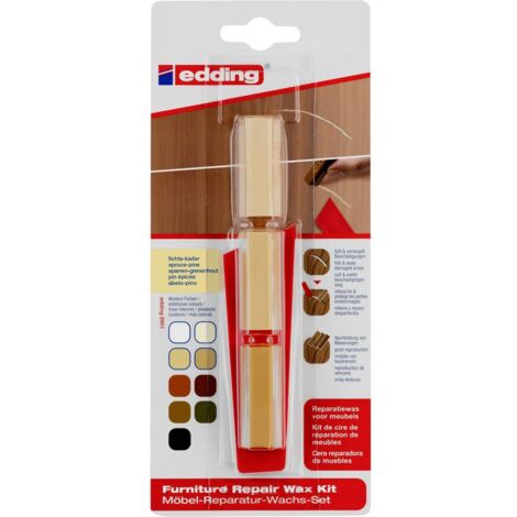 Kit de 3 cires pour meubles Edding 8901 Pin épicéa - pour remplir et réparer