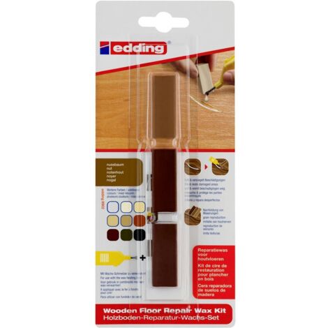 Edding 8902 4-8902-1-4602 Kit de cire de réparation parquet noisetier