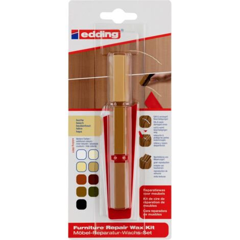 Edding 8901 4-8901-1-4608 Kit de cire de réparation pour meubles hêtre