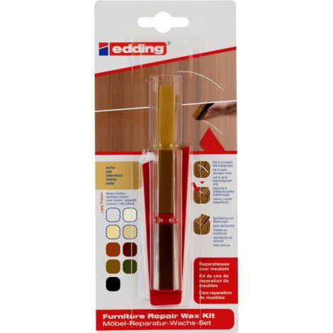 Kit de 3 cires pour meubles Edding 8901 Chêne - pour remplir et réparer