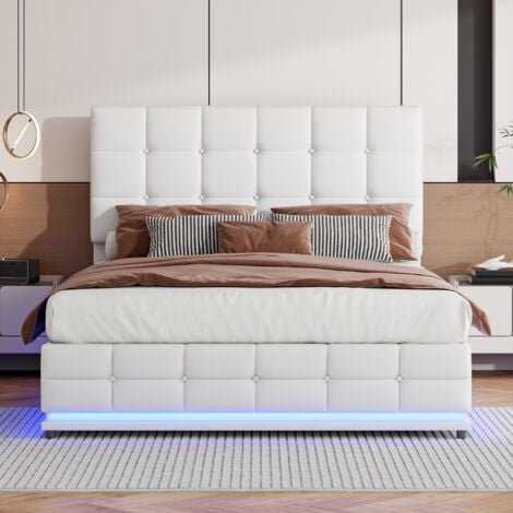 Boxspringbett - BEOM 140x200 cm mit LED popular Bel. | deinemoebelwelt