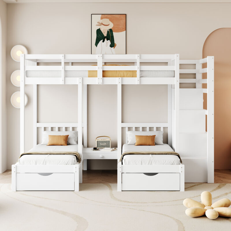 Letto A Castello 2 Posti 90x200cm En.casa - Struttura Acciaio - Con Scaletta E Barriera Sicurezza - Nero - Per Cameretta E Ospiti