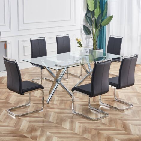 ML-Design Set di 4 Sedie per Sala da Pranzo Blu Petrolio Poltrona da Soggiorno con Rivestimento in Tessuto e Gambe in Metallo Nero Sedia da Cucina con Schienale Poltrone Imbottite per Ufficio