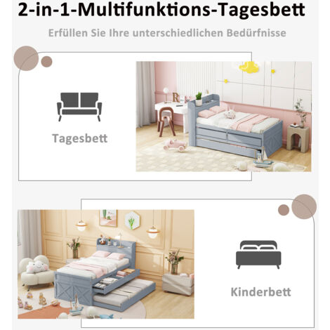 DHESTIA HOME Copripiumino Bambini Letto 90x200 Con Cuscino - Design Forest Grigio, Chiusura A Bottoni, Tessuto Policotone Effetto Seta