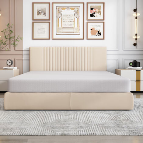 Materasso 140 x 200 cm, copriletto con particelle e manici antiscivolo, traspirante e resistente, durezza H3