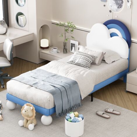 Letto Imbottito 140200 Cm, Letto Con Piattaforma, Letto Imbottito Senza Testiera Con Contenitore Idraulico E 2 Cassetti 83840494