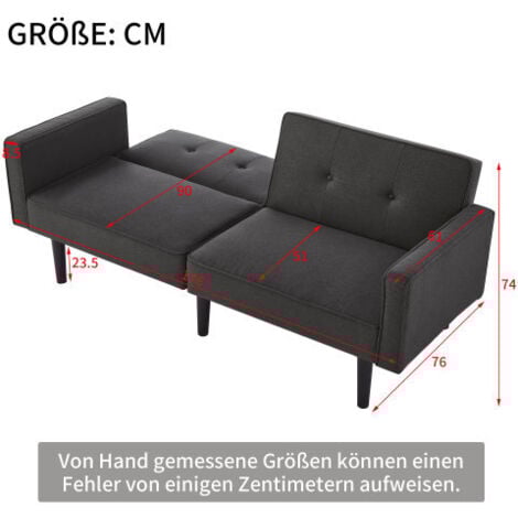 Divano posti con schienale regolabile in due posizioni, tessuto