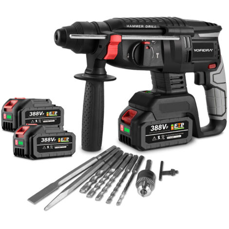 Martello tassellatore 26 mm Perforatori tassellatori SDS con 2 batteria+ 10 Accessorio