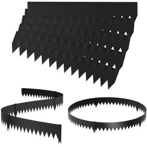 Flexible Rasenkante 9m X 20cm, Beeteinfassung Gewellt, Mähkante Aus