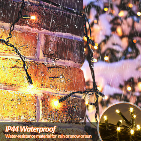 Jopassy Guirnalda luminosa LED 20m 200 LEDs Decoración Navideña – Decoración para Bodas, Navidad, Interior y Exterior Blanco Cálido