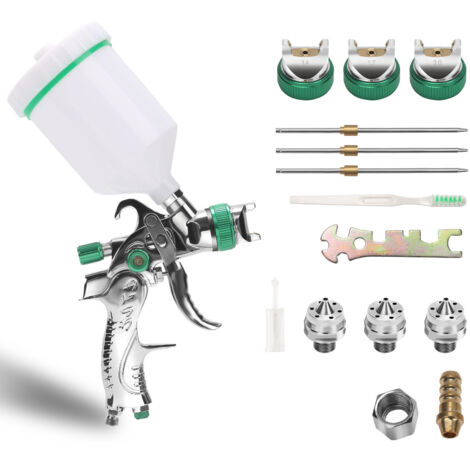 thumbnail image 2 of Paasche LXG HVLP Spray Gun Kit – 1.4mm Head + 1.7mm & 2.0mm Extra Heads, New 2 of 6