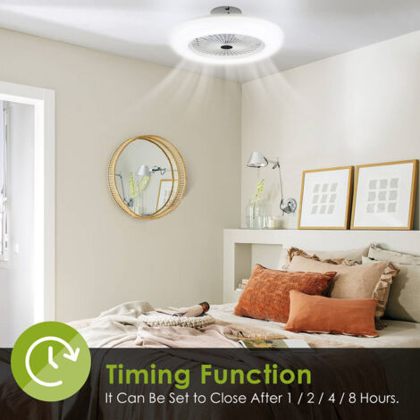 Ventilatore a lampadario Lampada da soffitto LED regolabile silenziosa per camera-3 colori