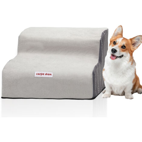 Rampa Per Cani JISADER 2 Gradini | Scala Morbida Per Divano E Letto | Copertura Lavabile | Ideale Per Cuccioli E Cani Anziani - Foto 7