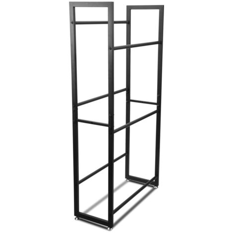 DanDiBo 96477 - Scaffale per casse di bevande, 6 casse, in metallo, 91 cm, colore: Nero
