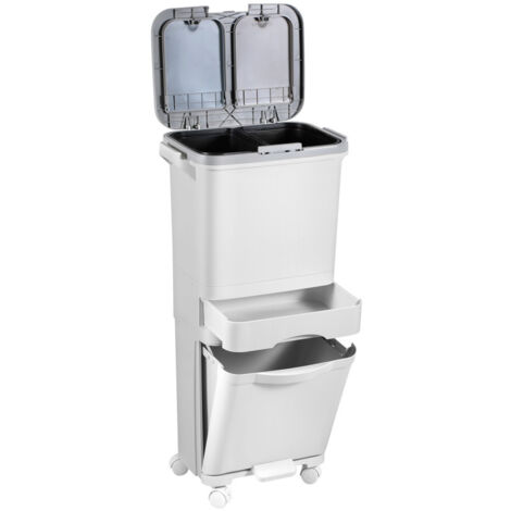 Piccolo cestino per il compostaggio da cucina, 1,3 galloni/5 l cestino per la cucina, contenitore da banco con coperchio per il compostaggio della spazzatura, pattumiera da cucina(blu