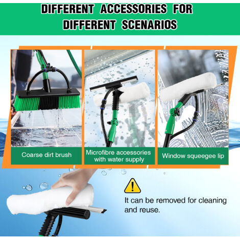 Spazzola Rotante Lavaggio Auto Spazzola Per Lavaggio Auto Telescopica Silverline - Palo Alluminio 1070-1760 Mm, Setole Morbide Spazzola Lavaggio