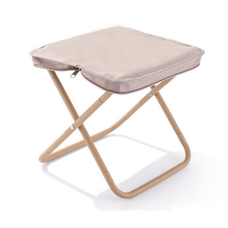 Portable Folding Camping Stool, Lightweight Outdoor Seat - Black