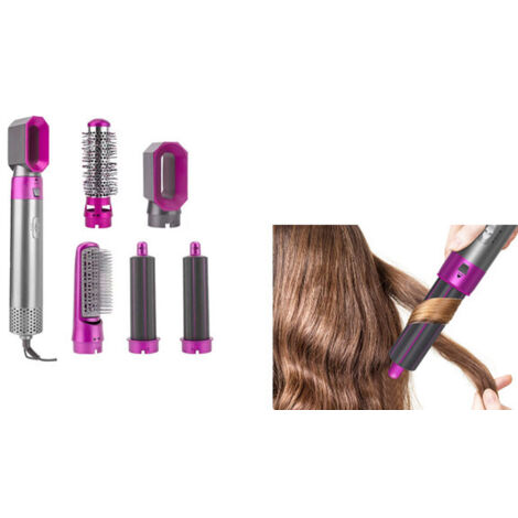 Five in one hot air comb automatic hair styling hair blowing comb curling stick