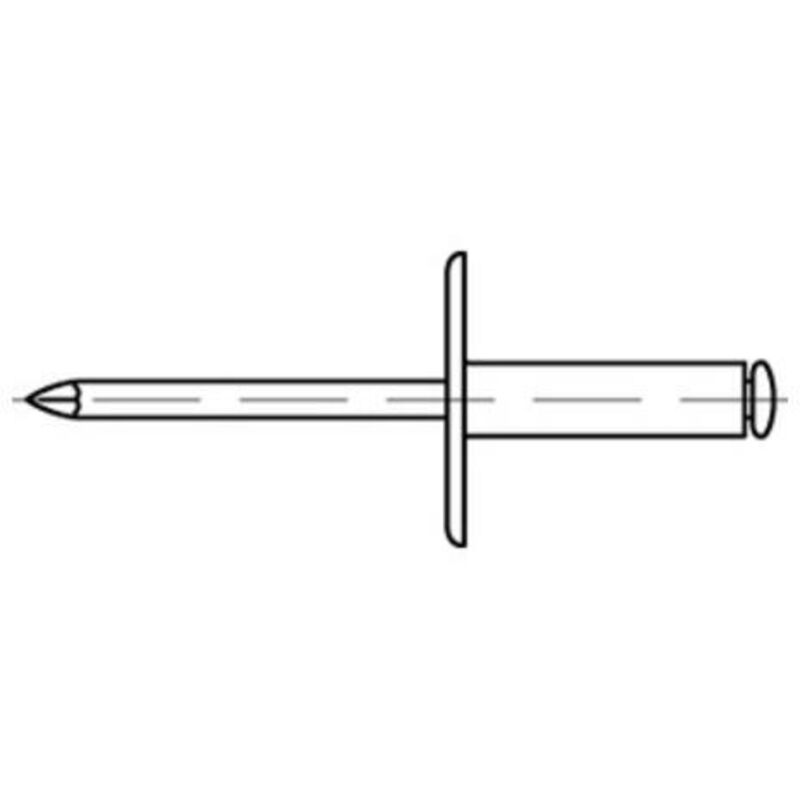 Blindniete Stahl verzinkt Flachkopf K 16 4,8 x 16,7 S 250 Stk