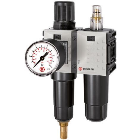 Riegler WE 2-tlg. »FUTURA-mini«, Metallbe., Stand.mano., G 1/4, 0,5-8, VA (1/4)