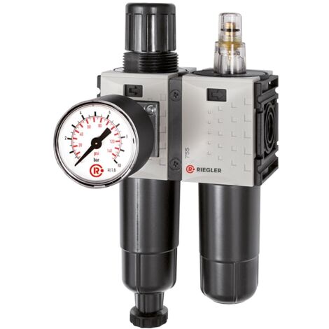 Riegler WE 2-tlg. »FUTURA-mini«, Metallbe., Stand.mano., G 1/4, 0,5-8, HA (1/4)