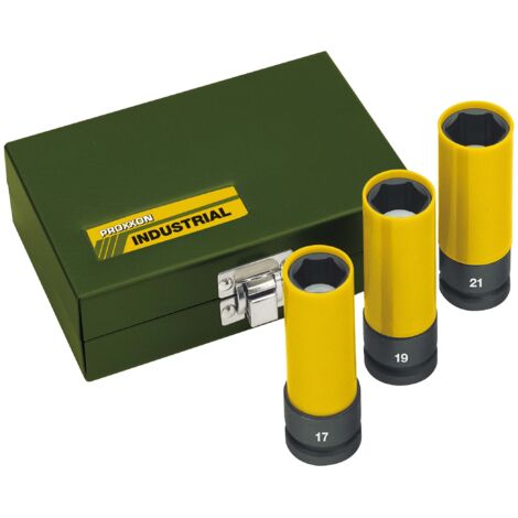 Proxxon Impact Steckschlüsselsatz, 1/2", 3-tlg. (17, 19, 21 mm), 85mm lang (1/2)