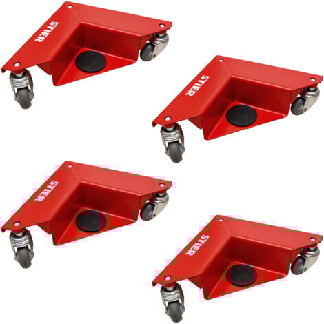 STIER Eckenroller Set 150kg Tragkraft - Schwerlastrollen Für Möbel Transport