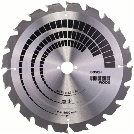 Bosch Kreissägeblatt Construct Wood 315 x 30 x 3,2 mm 20