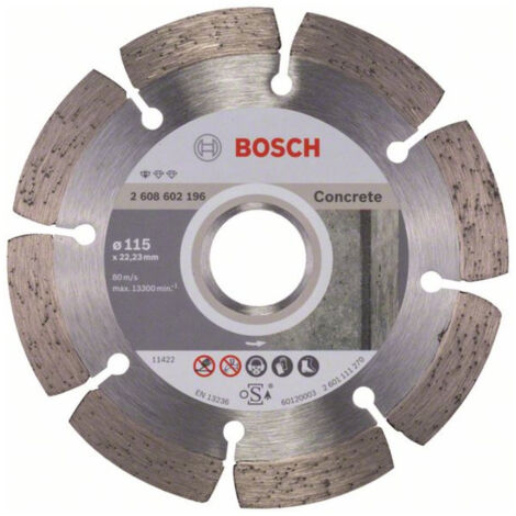 Bosch Diamanttrennscheibe Standard for Concrete, 115 x 22,23 x 1,6 x 10 mm