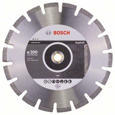Bosch Diamanttrennscheibe Standard for Asphalt 300 x 20,00/25,40 x 2,8 x 8 mm